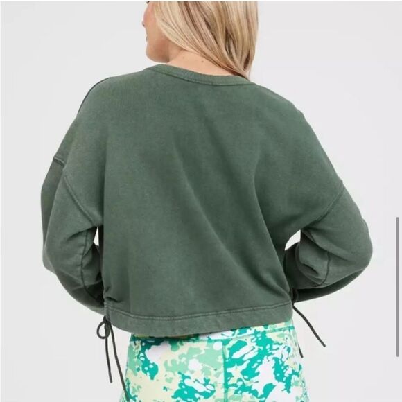 NWT Aerie Offline Running Late Tie Crewneck Sweater size Large - Picture 2 of 11